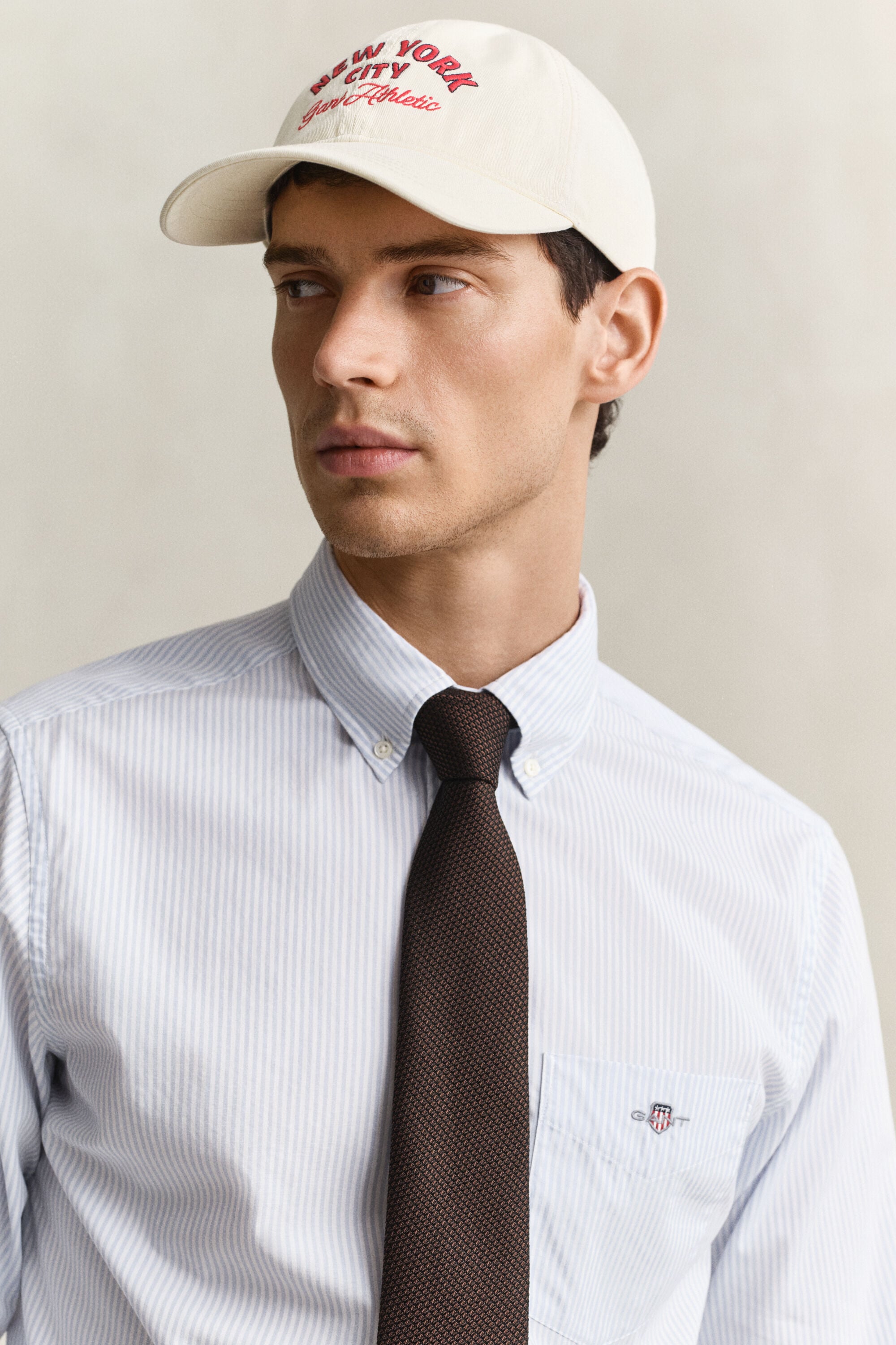 Classic Regular gestreept poplin overhemd