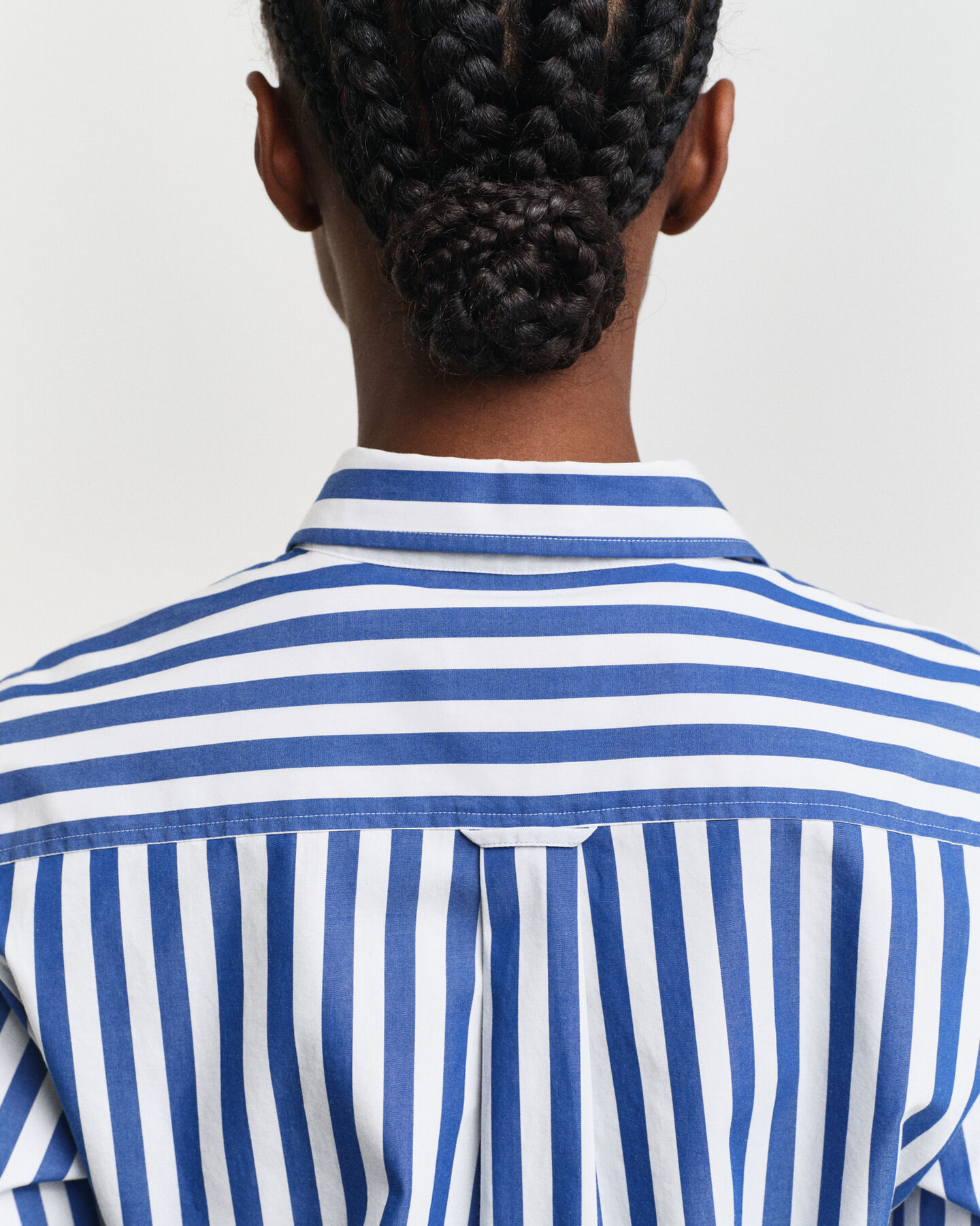 Regular Fit poplin overhemd met brede strepen