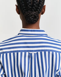 Regular Fit poplin overhemd met brede strepen