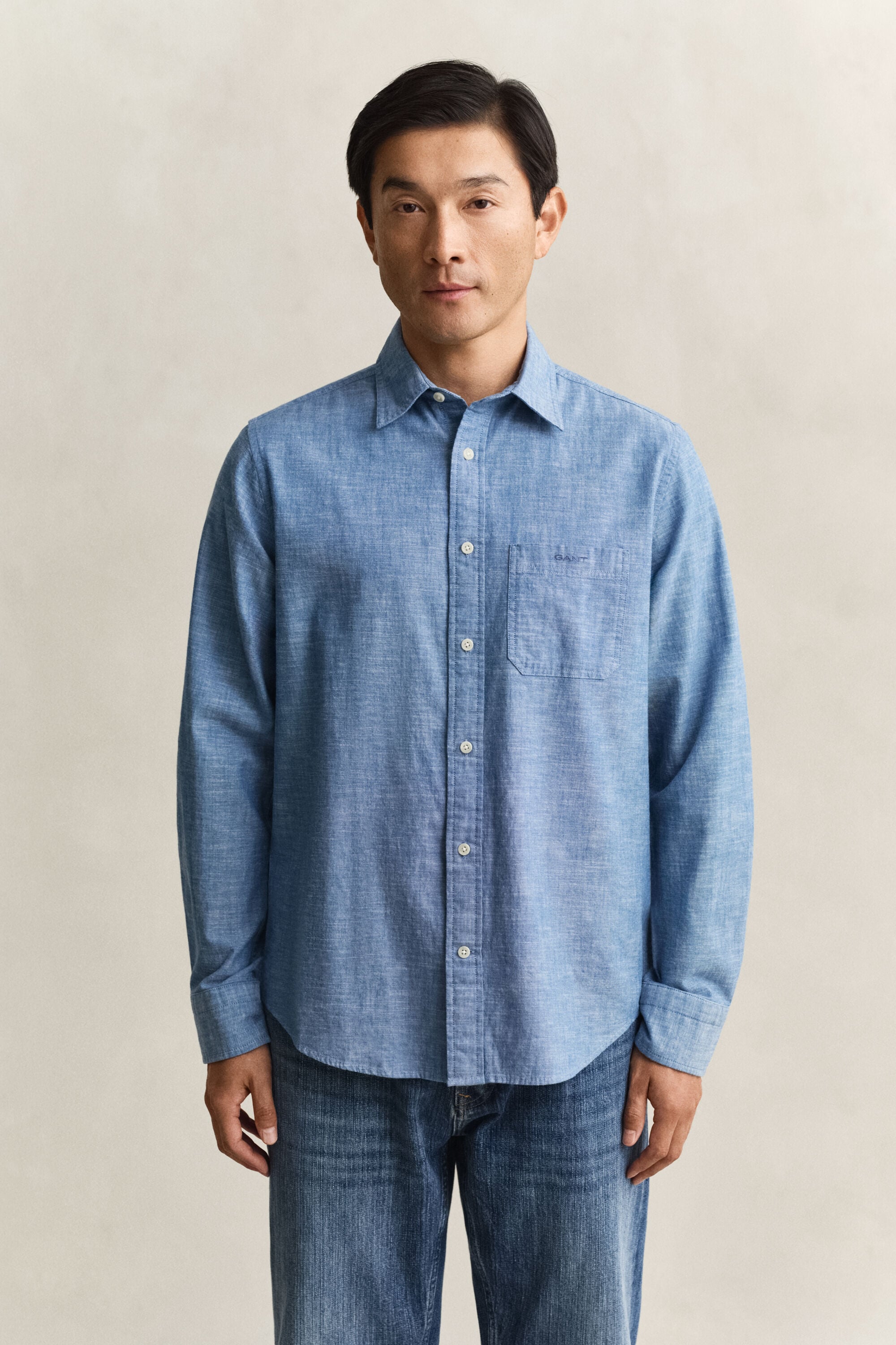 Overoverhemd van chambray