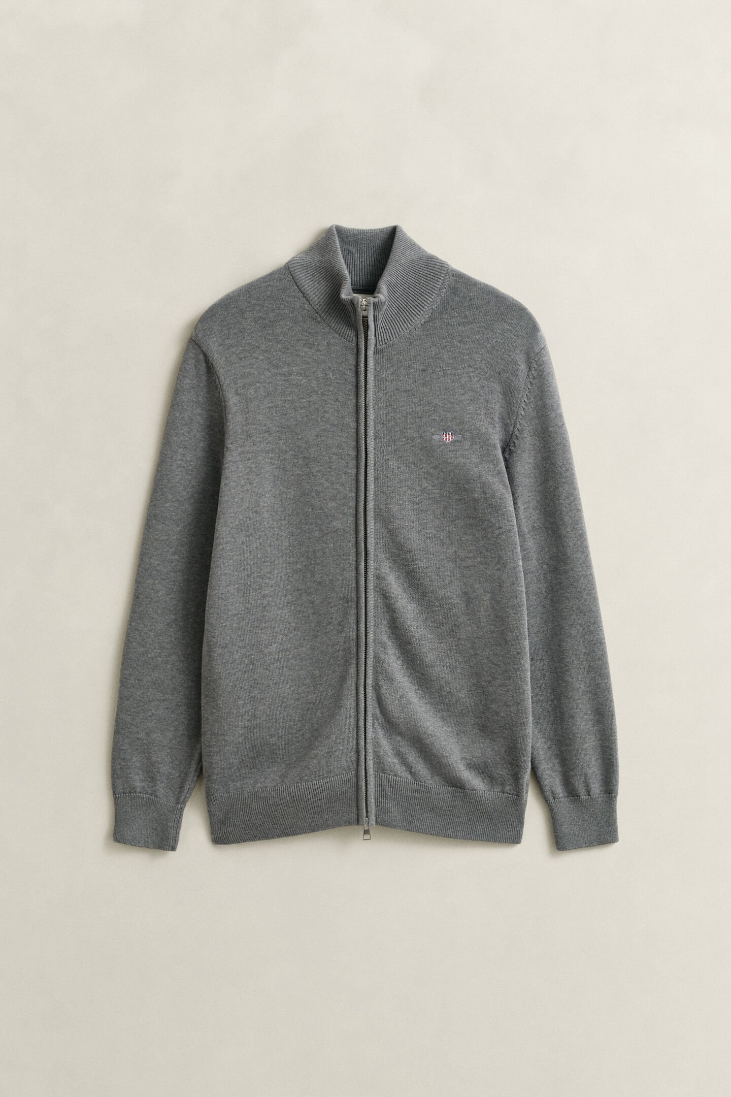 Casual vest van katoen met ritssluiting