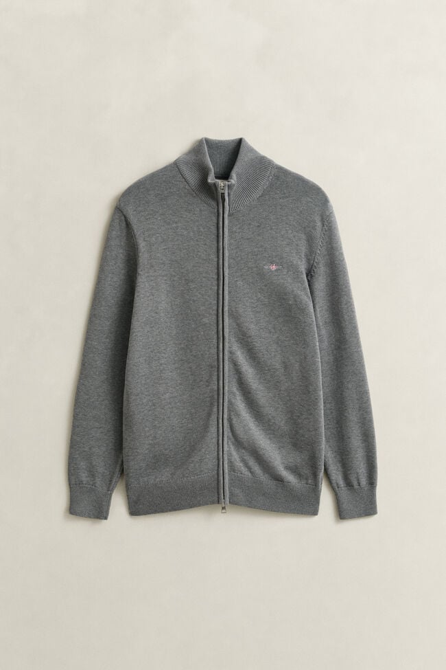 Casual vest van katoen met ritssluiting