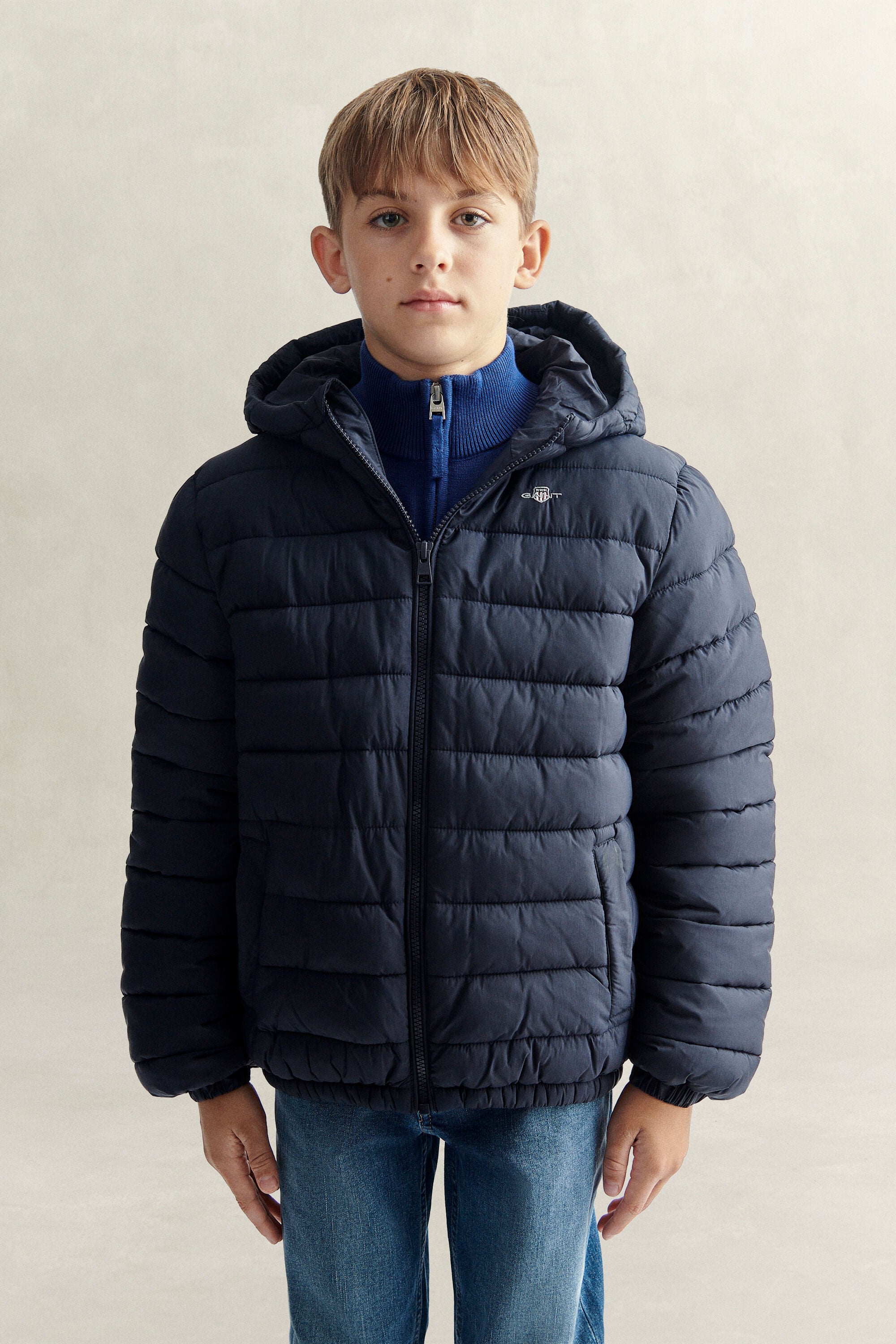 Pufferjack met capuchon voor tienerjongens
