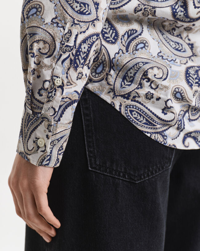 Paisley overhemd van katoenen voile