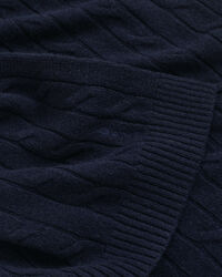 Kabelgebreide wollen sjaal