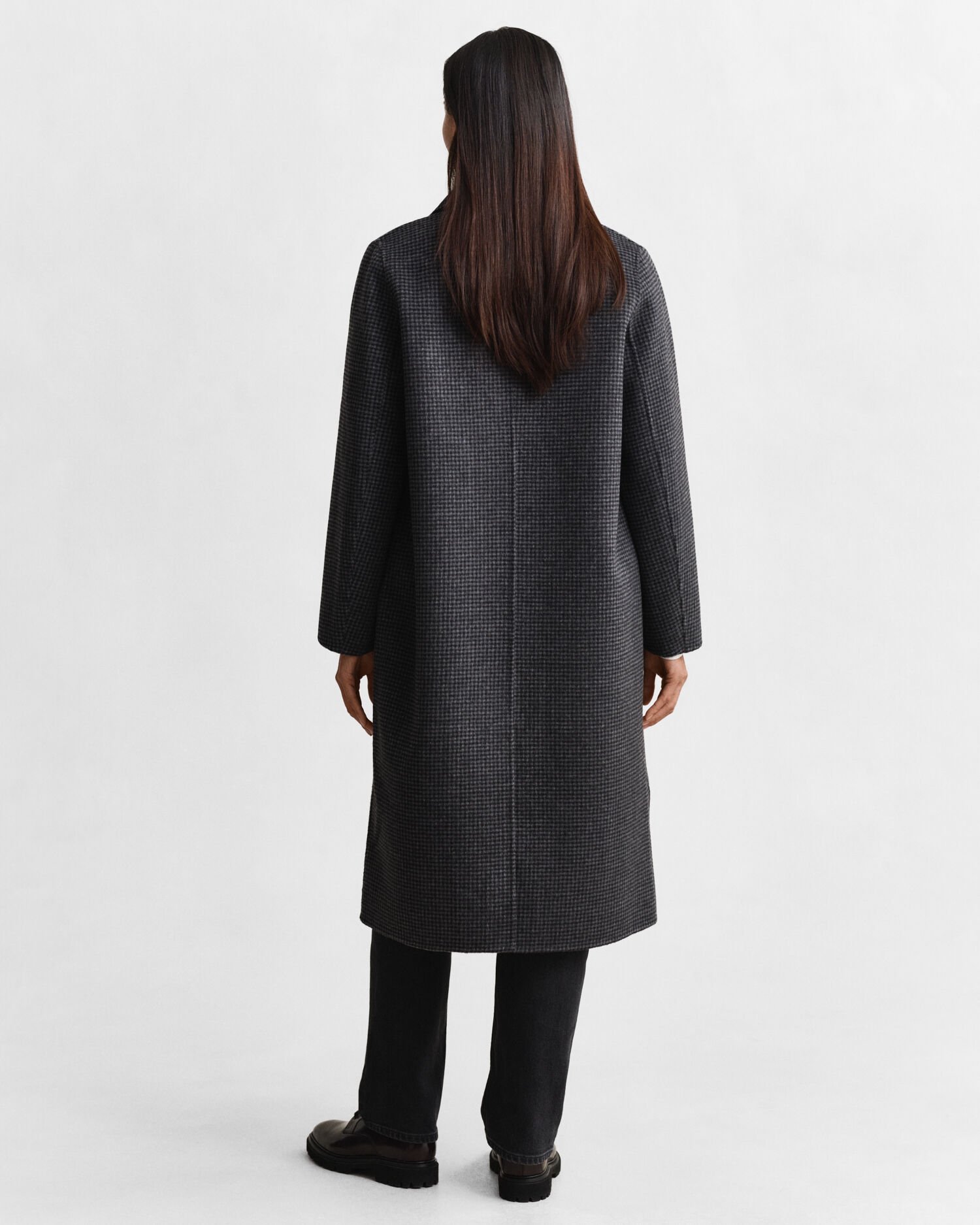 Handgestikte Car Coat met ruiten