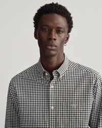 Regular Fit poplin overhemd met Gingham-ruitje