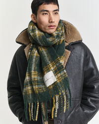 Geruite sjaal van mohair-alpacawolmix