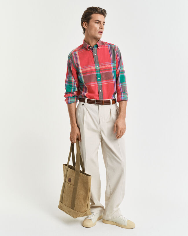 Regular Fit overhemd met Indiase madrasruit