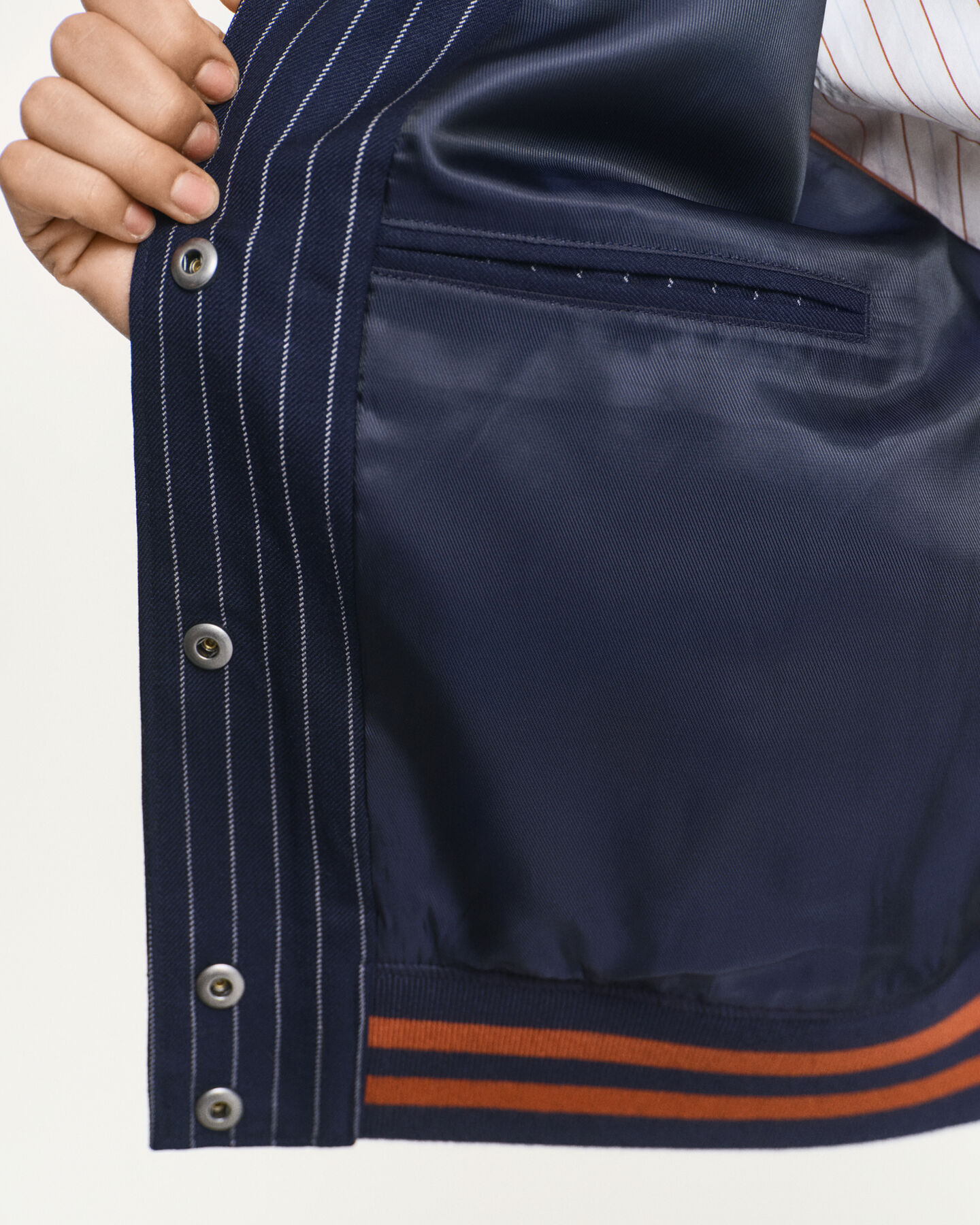 Varsity Jacket met krijtstreep