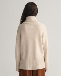 Lounge sweater met rolkraag