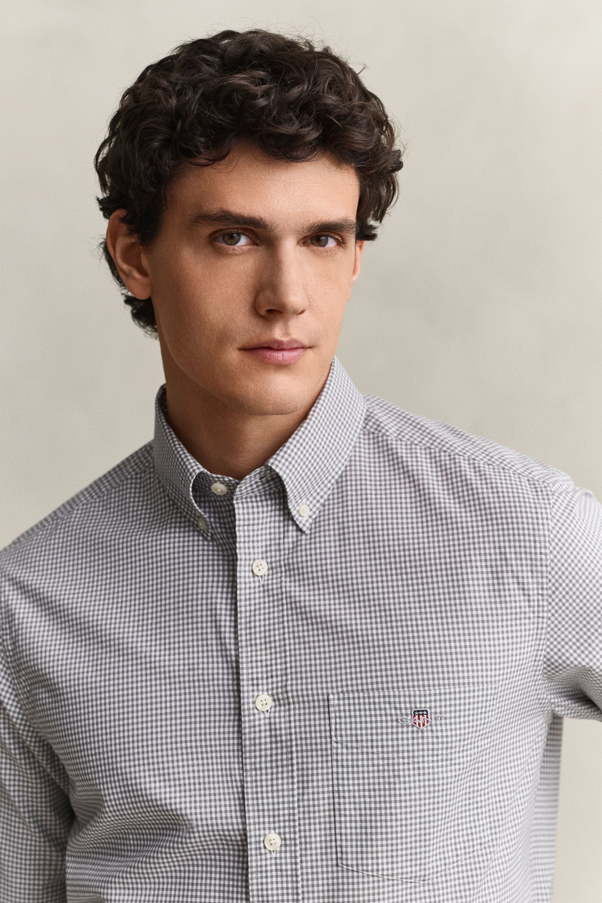 Klassiek poplin overhemd met Gingham-ruitje
