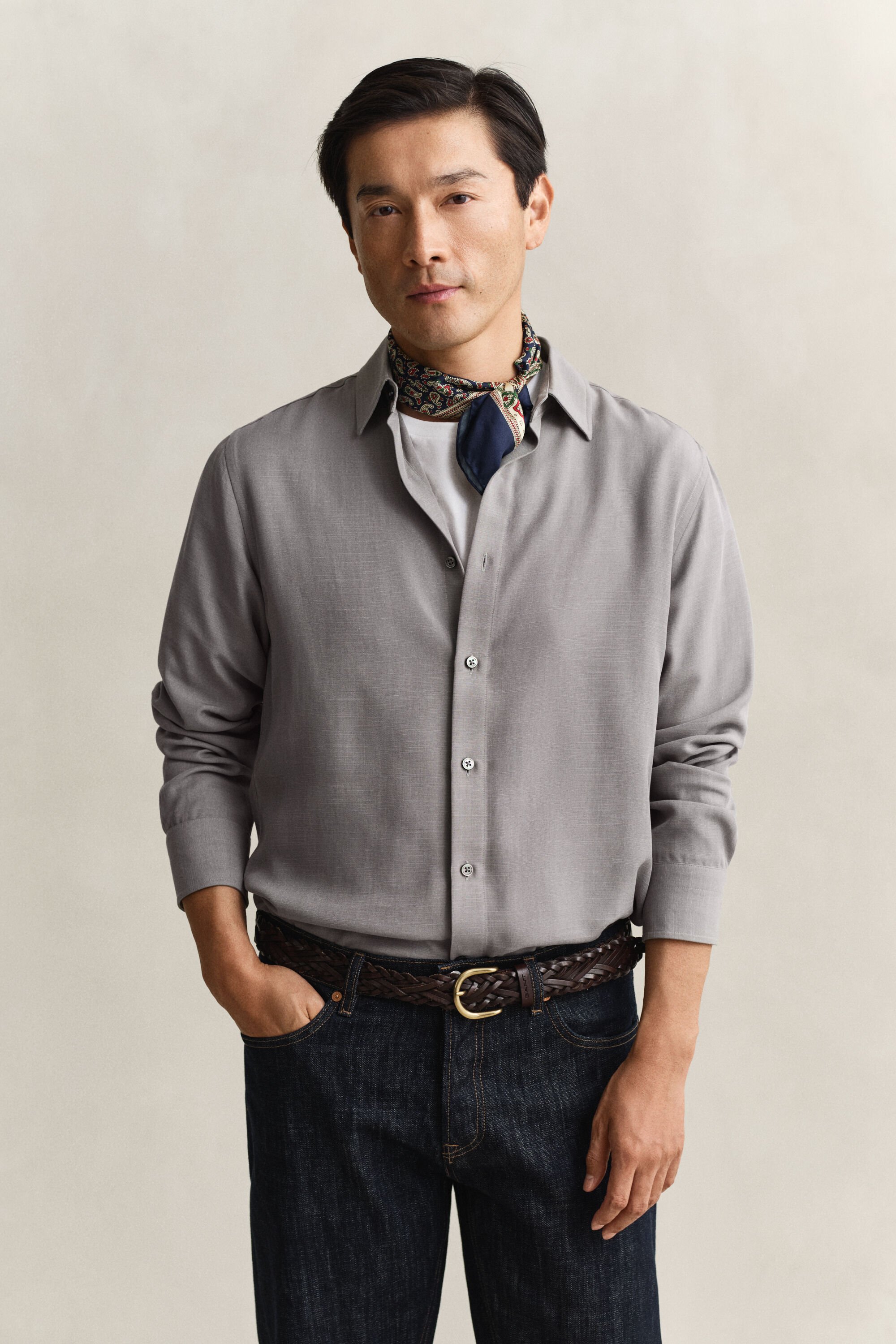 Overoverhemd van lyocell