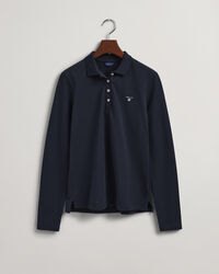 Original piqué poloshirt met lange mouwen