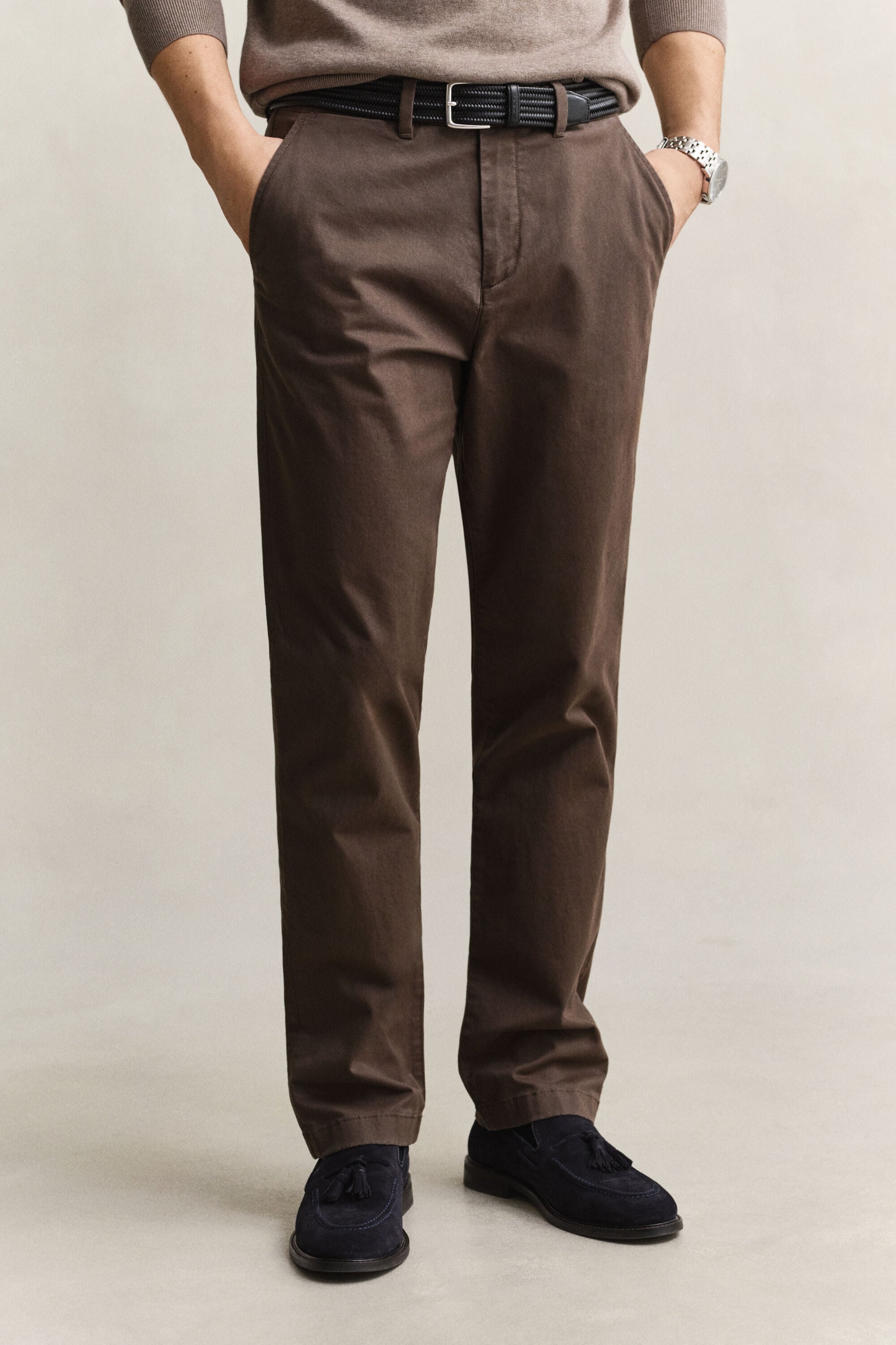 Klassieke chino met normale pasvorm