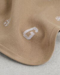 Baby gebreide deken met sneeuwvlok & G-print