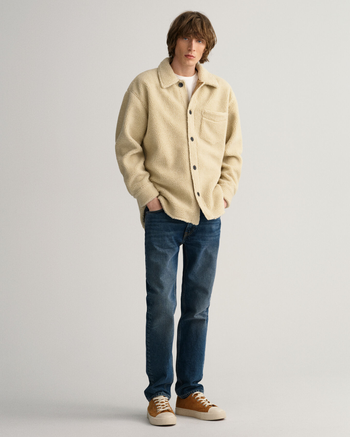 Oversized Sherpa overshirt