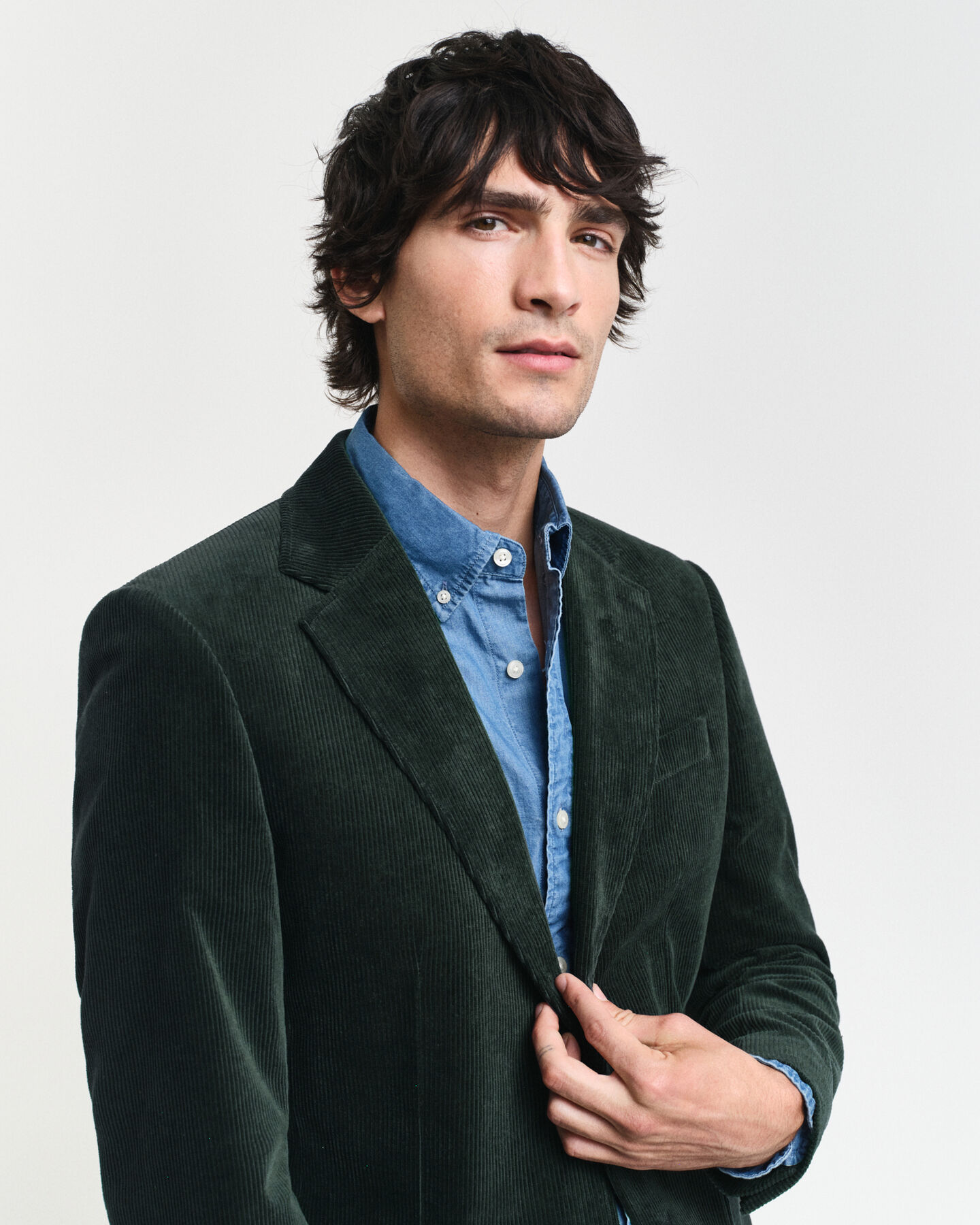 Slim Fit corduroy kostuumjasje