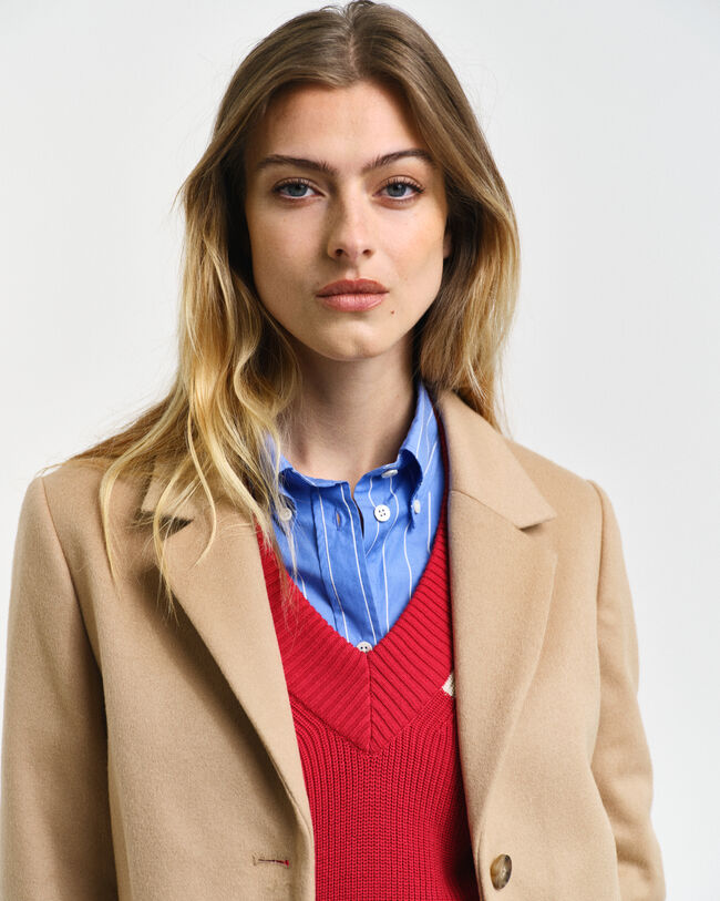 Klassieke Tailored Fit wollen jas