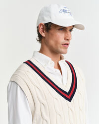 Gebreide bodywarmer met kabels