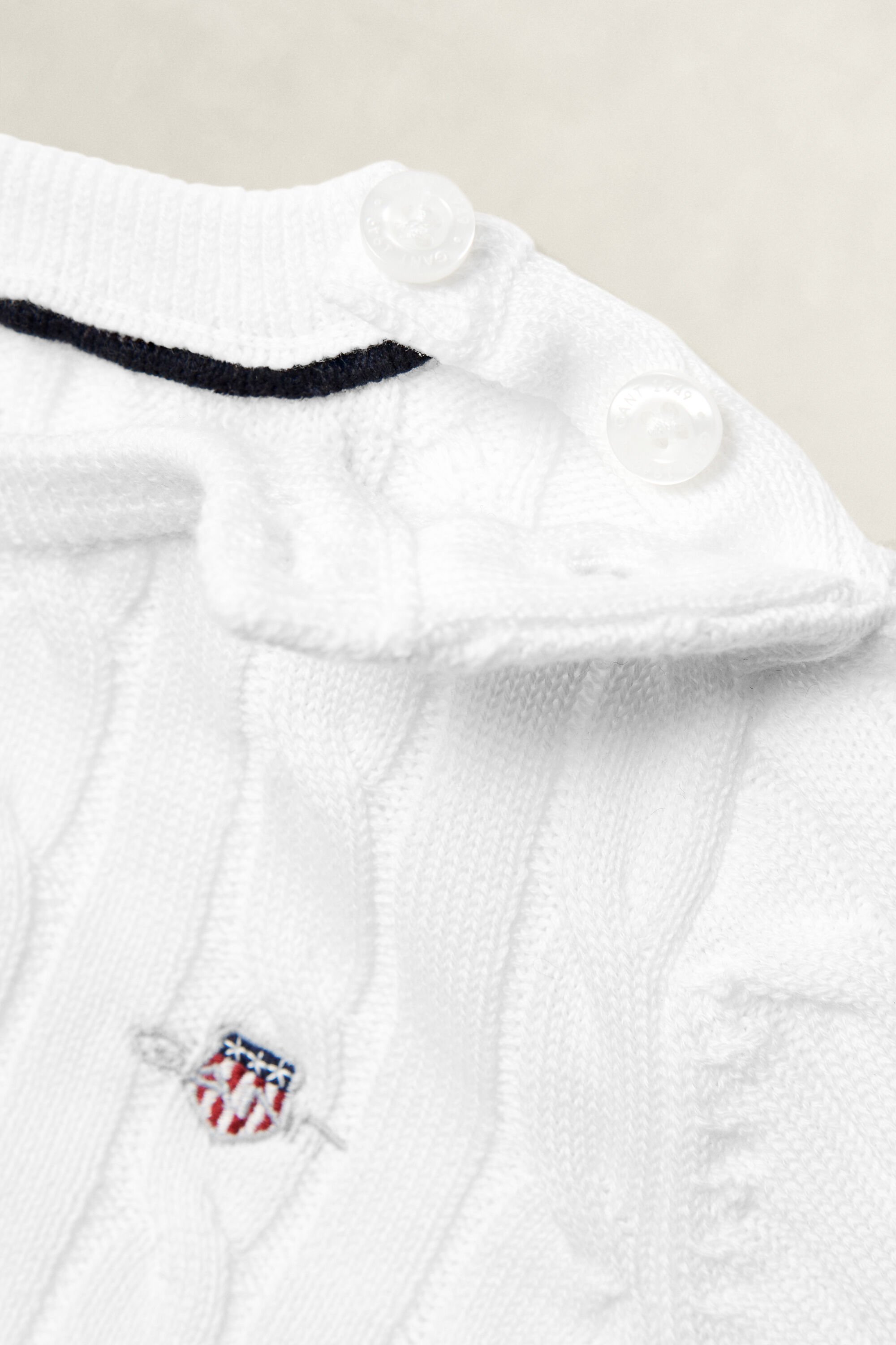 Girls Shield gebreide kabeltrui