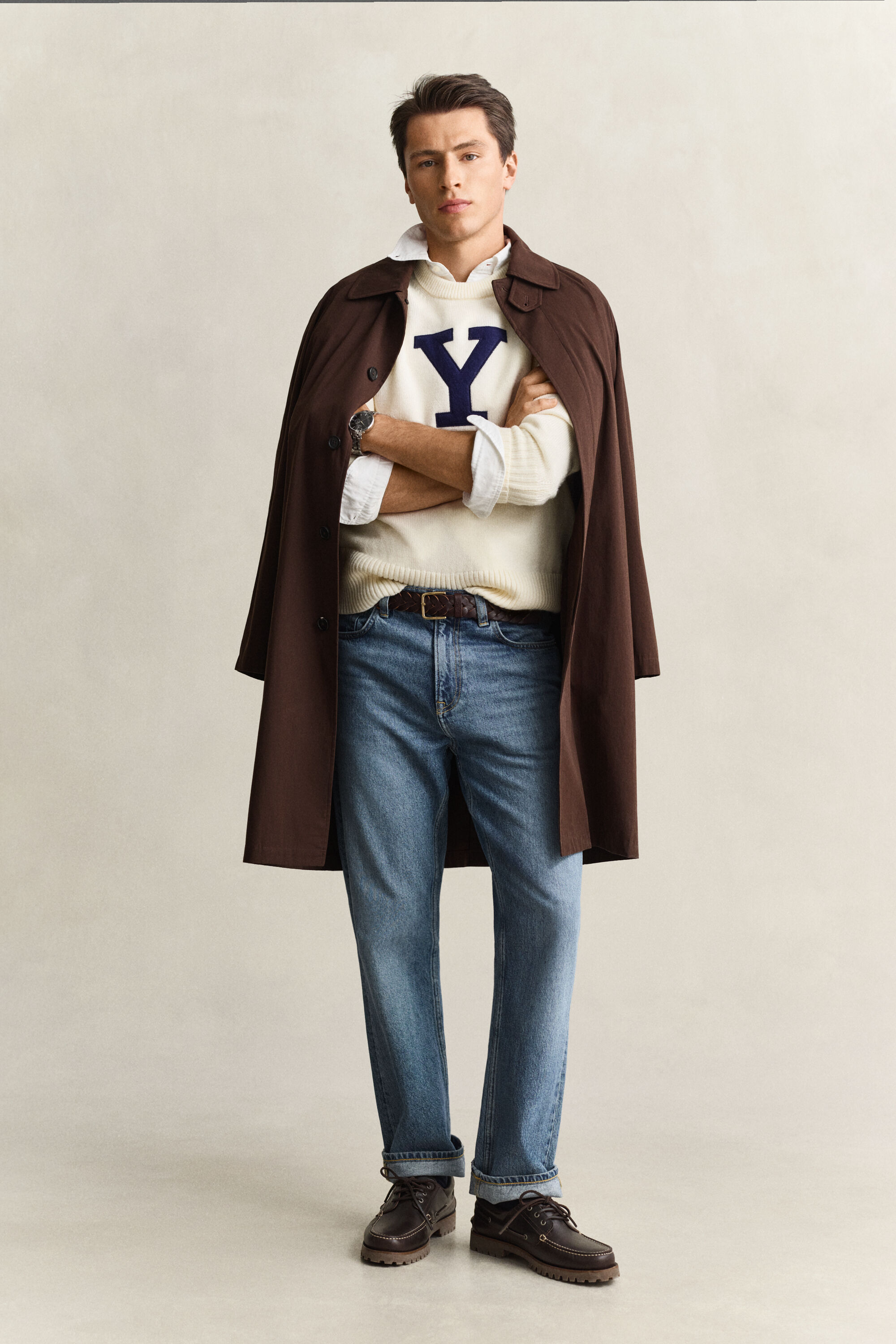 Gant x Yale trui van merinowol