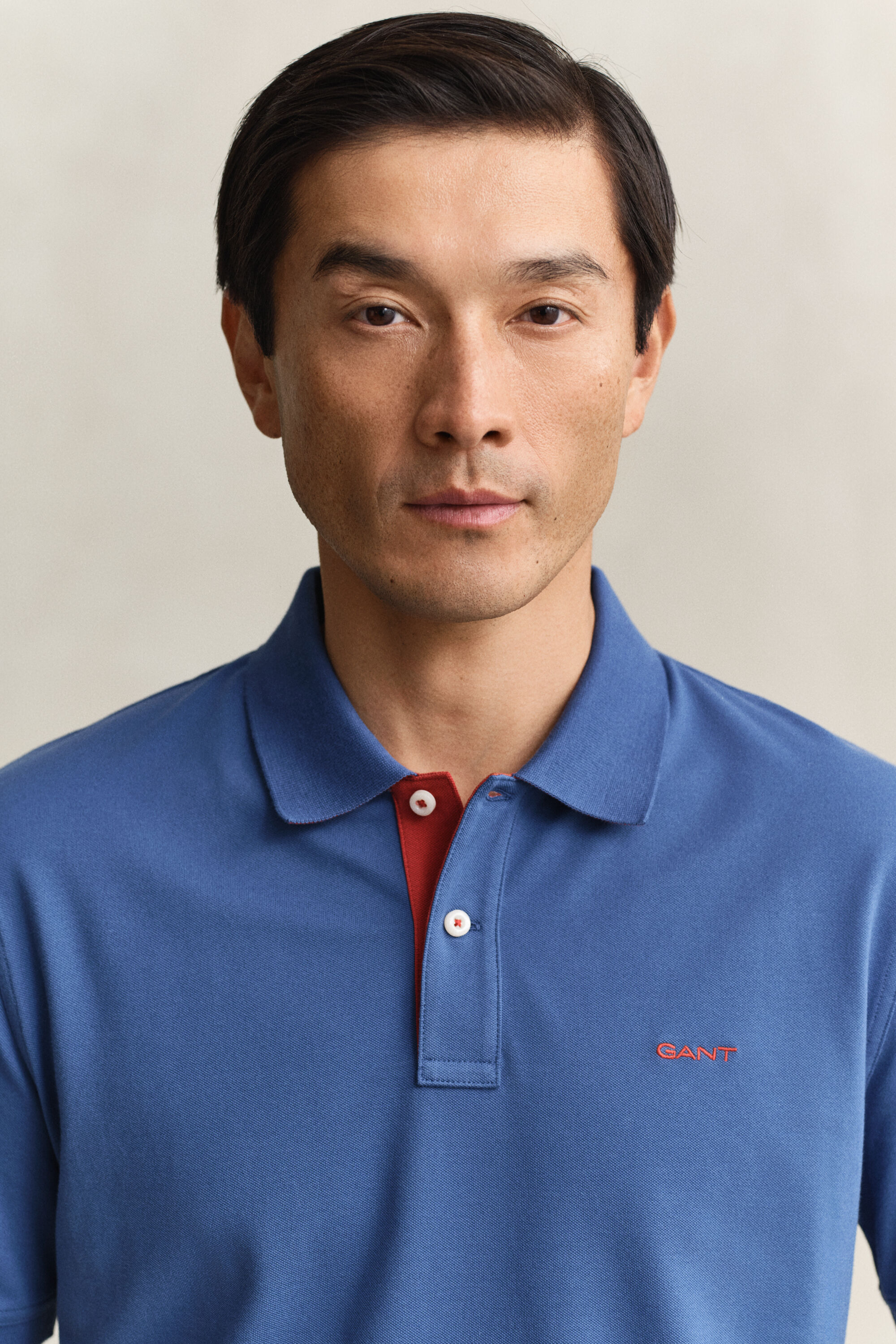 Piqué poloshirt met contrasterend detail