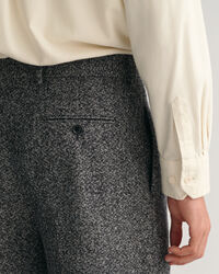 Tweed kostuumbroek met wijde pijpen