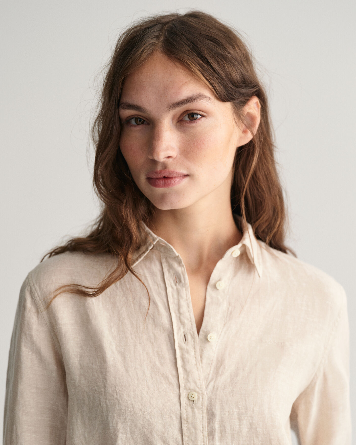 Regular Fit chambray overhemd van linnen