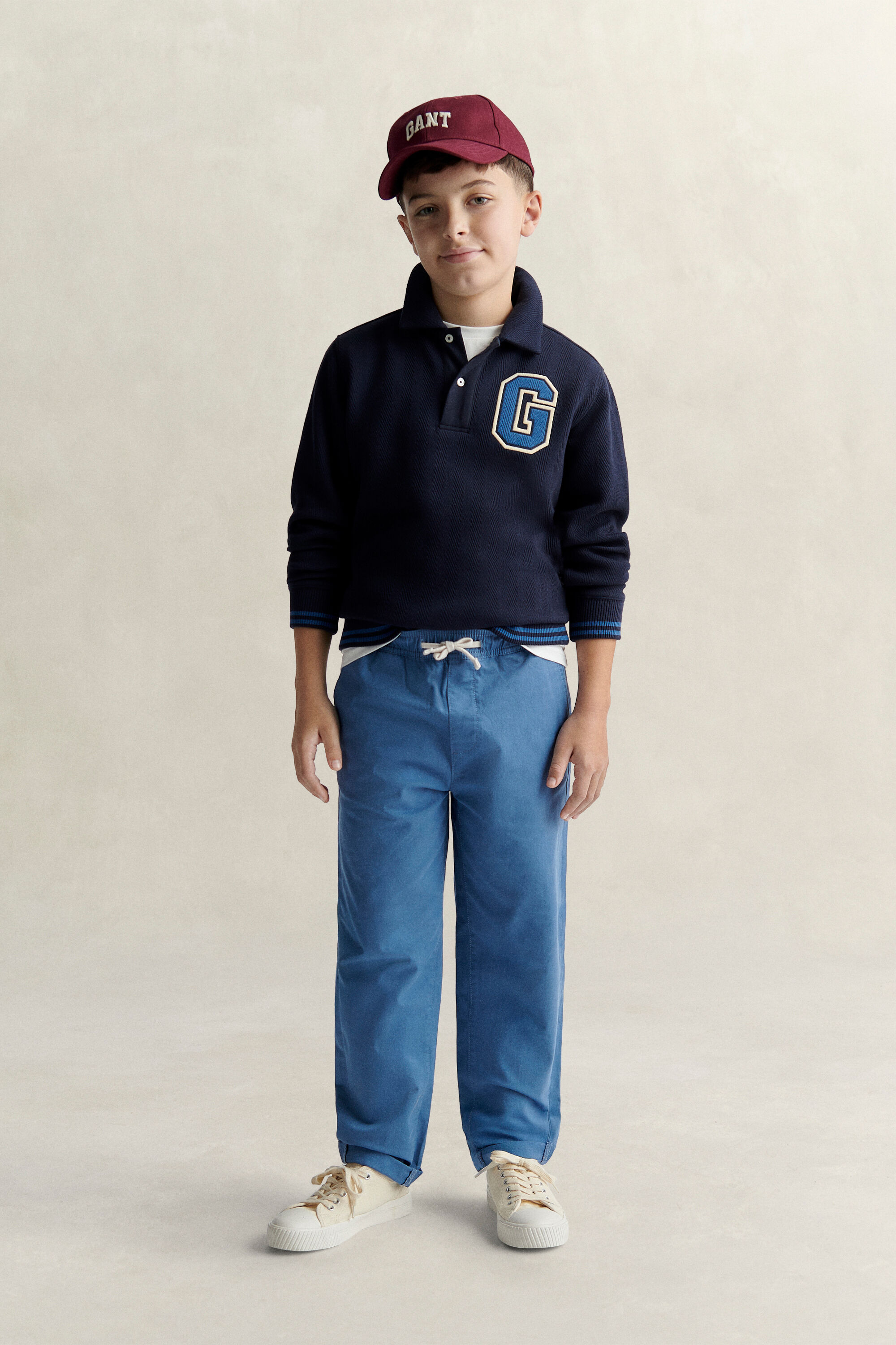 Sweatshirt met kraag voor tienerjongens