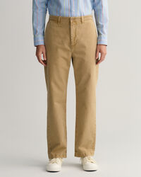 Straight Fit chino van keperstof