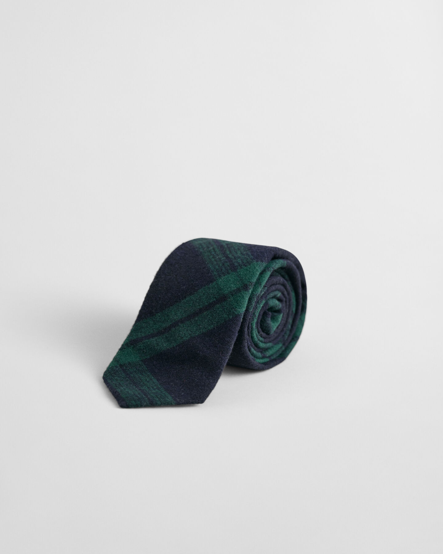 Geruite stropdas van wol en flanel in cadeauverpakking