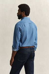 Slim Fit indigo overhemd