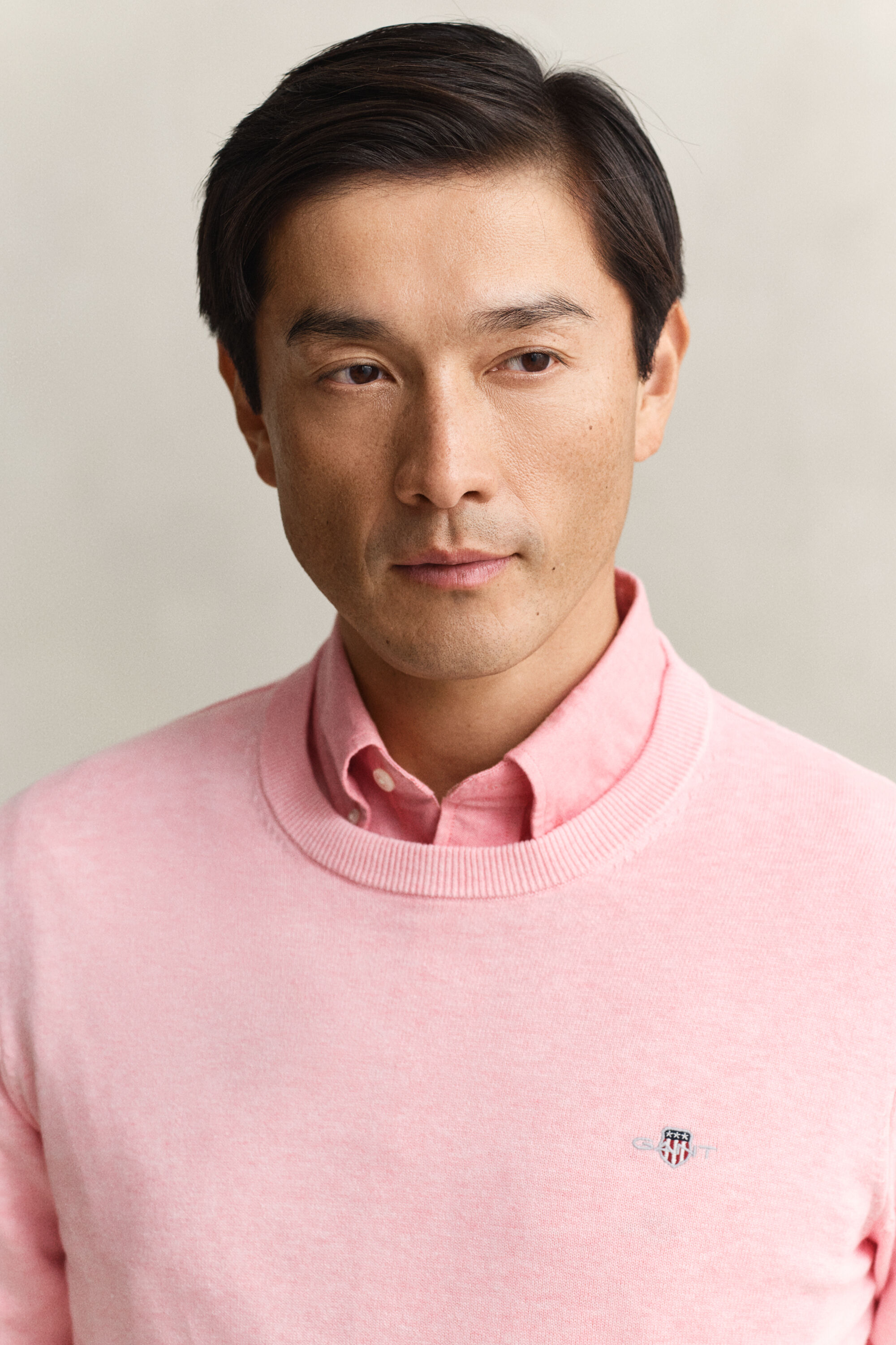 Katoenen trui met ronde hals