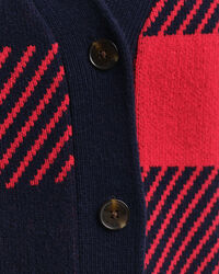 Vest met V-hals en buffalo-ruitje