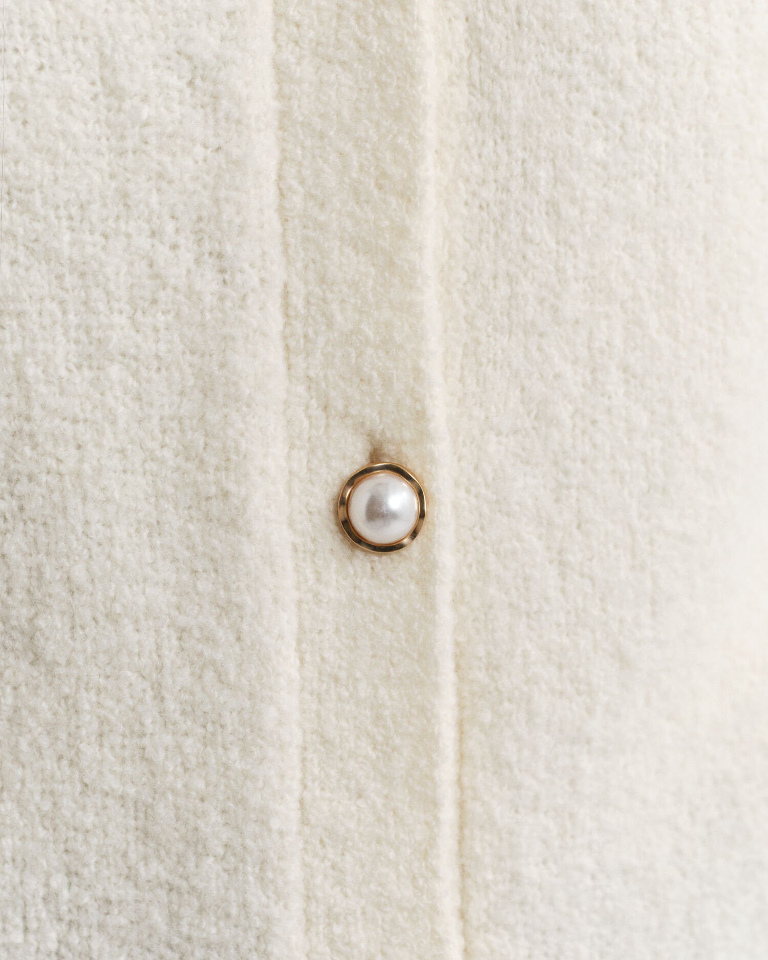 Bouclé vest met ronde hals