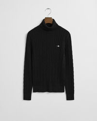 Kabelgebreide coltrui van stretchkatoen