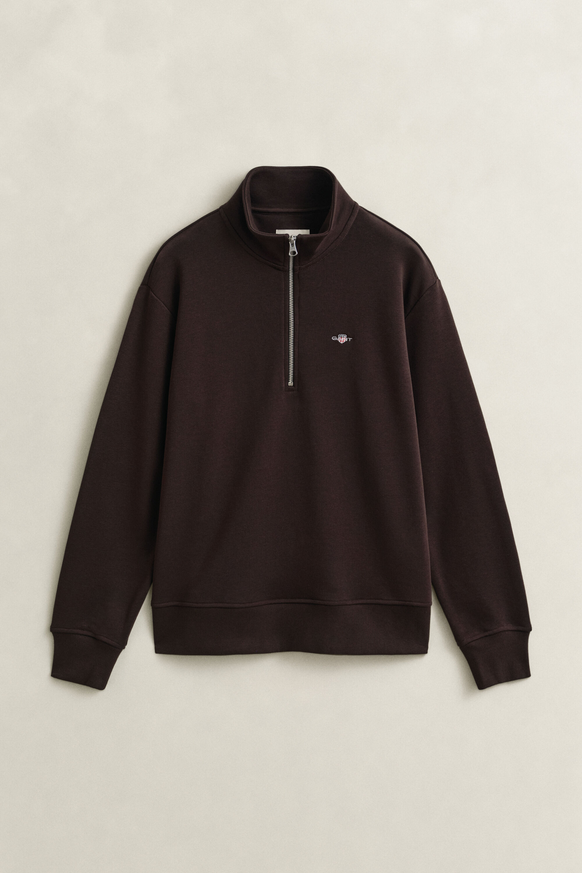 Shield sweatshirt met korte rits
