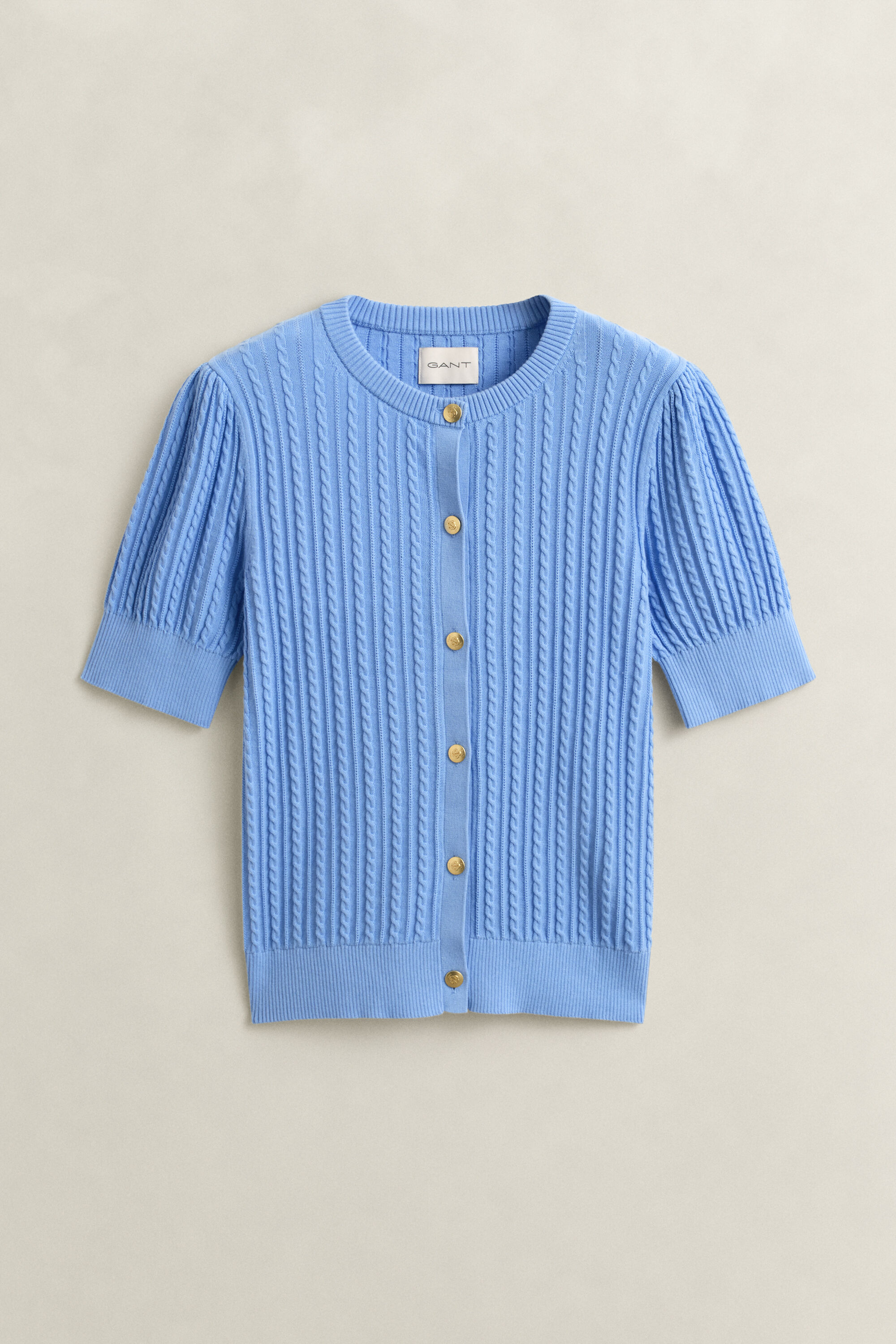 Kabelgebreid vest van katoen