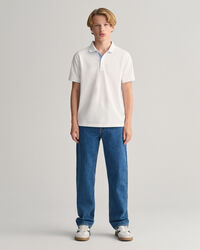 Teens Contrast piqu&eacute; poloshirt