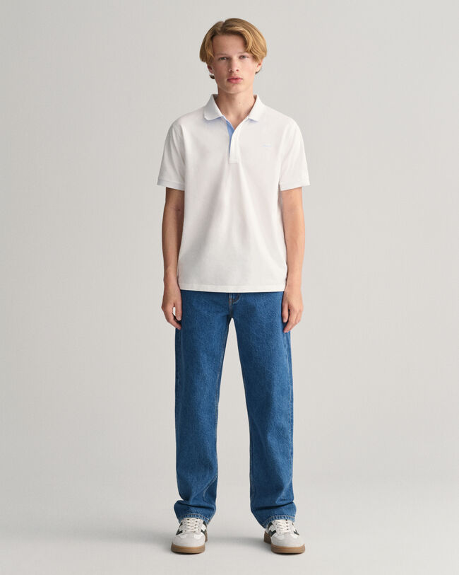 Teens Contrast piqu&eacute; poloshirt