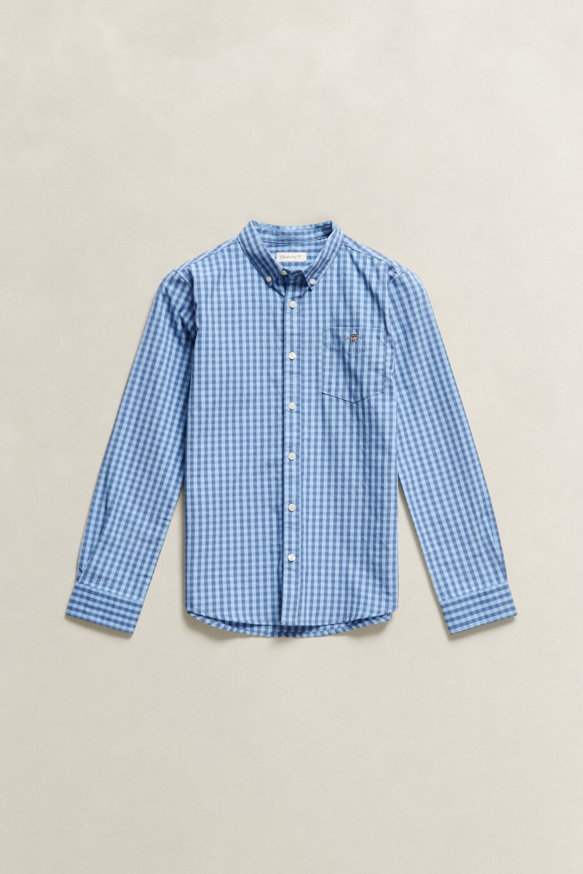 Teen Boys poplin overoverhemd met Gingham-ruitje