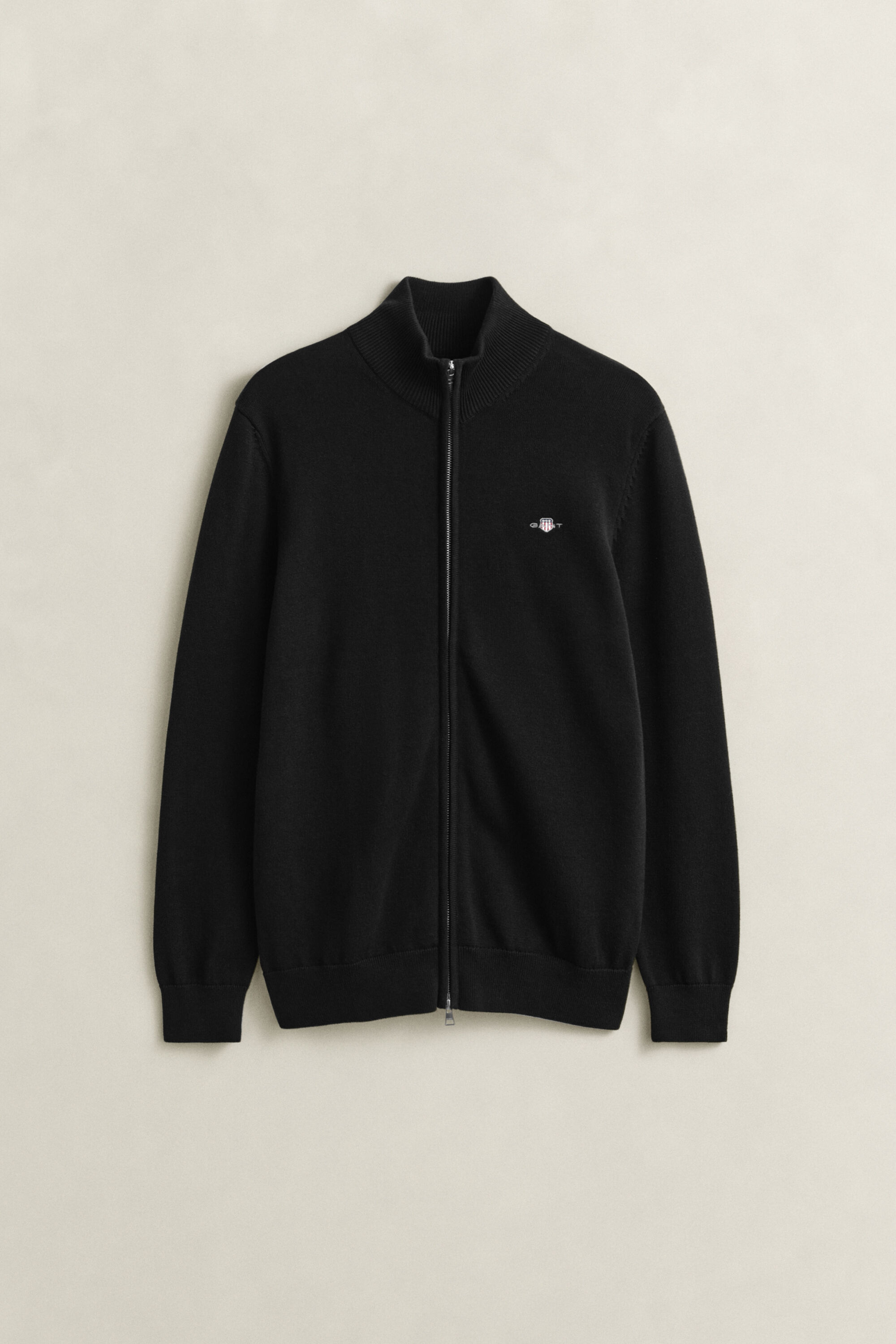 Casual vest van katoen met ritssluiting