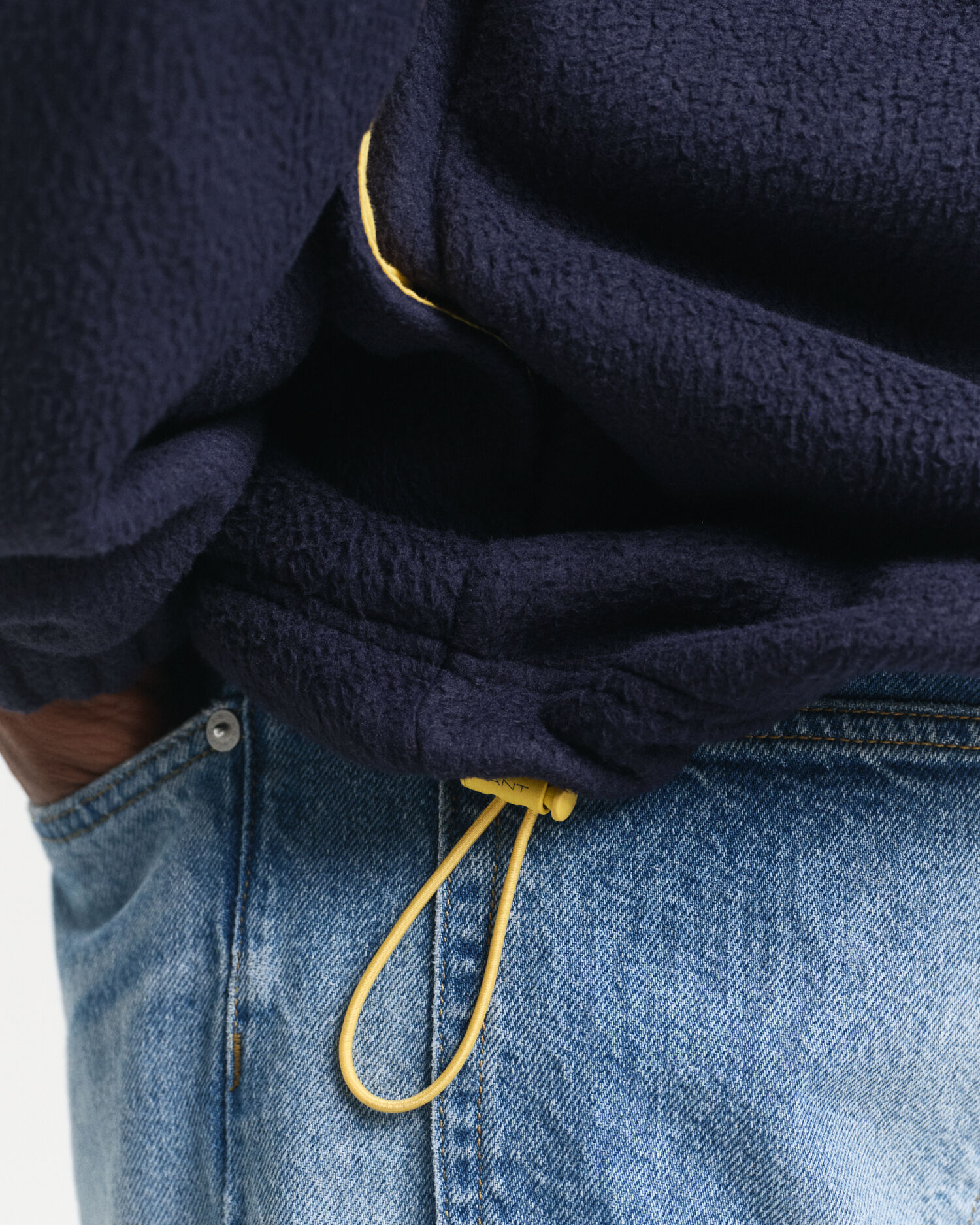 Fleecetrui met kleurblok