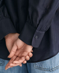 Blouse van katoen en zijde