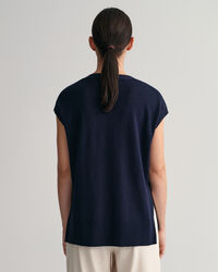 Spencer met V-hals van linnenmix