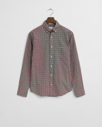 Regular Fit overhemd van keperstof met Gingham-ruitje