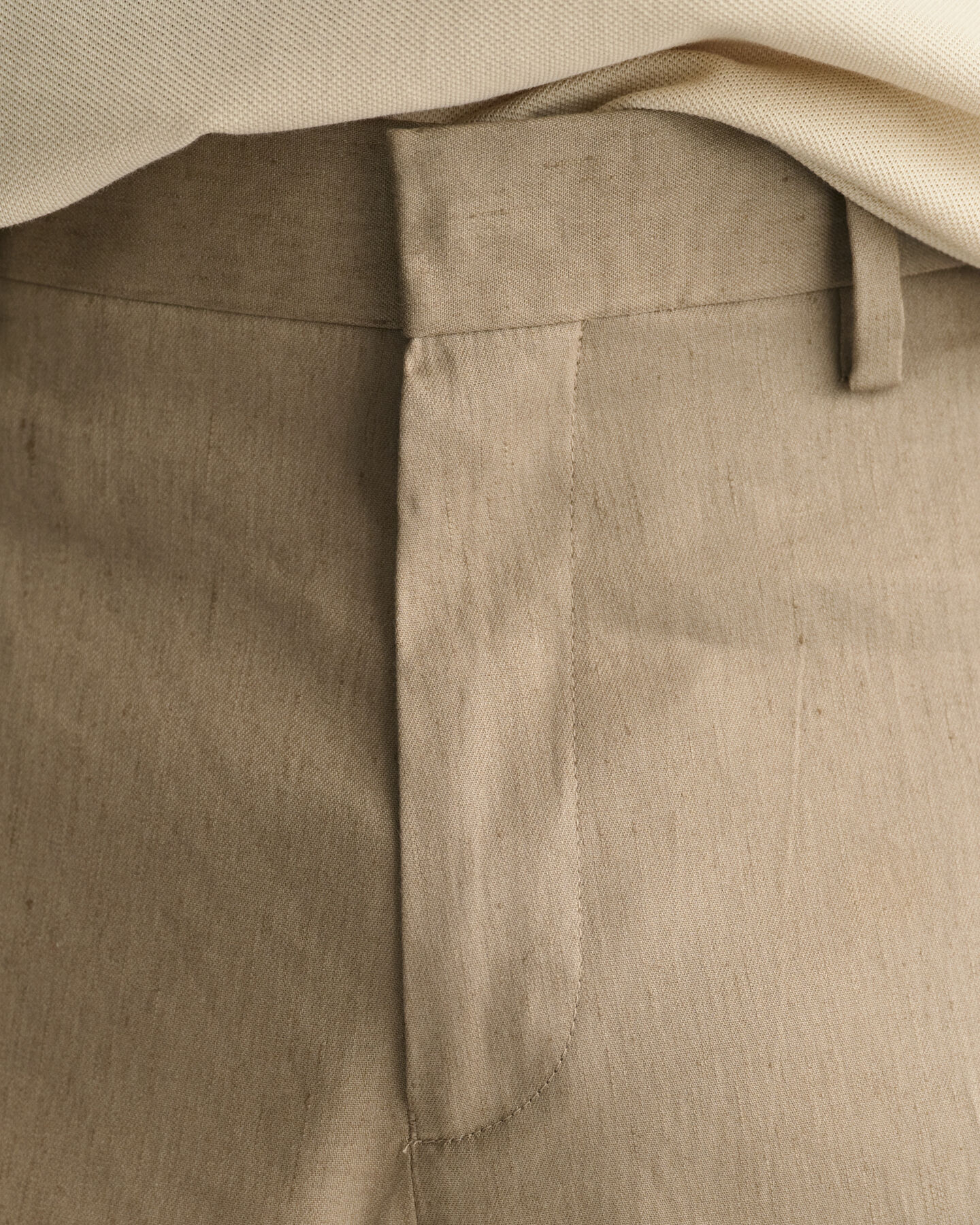 Slim Fit kostuumbroek van katoen en linnen