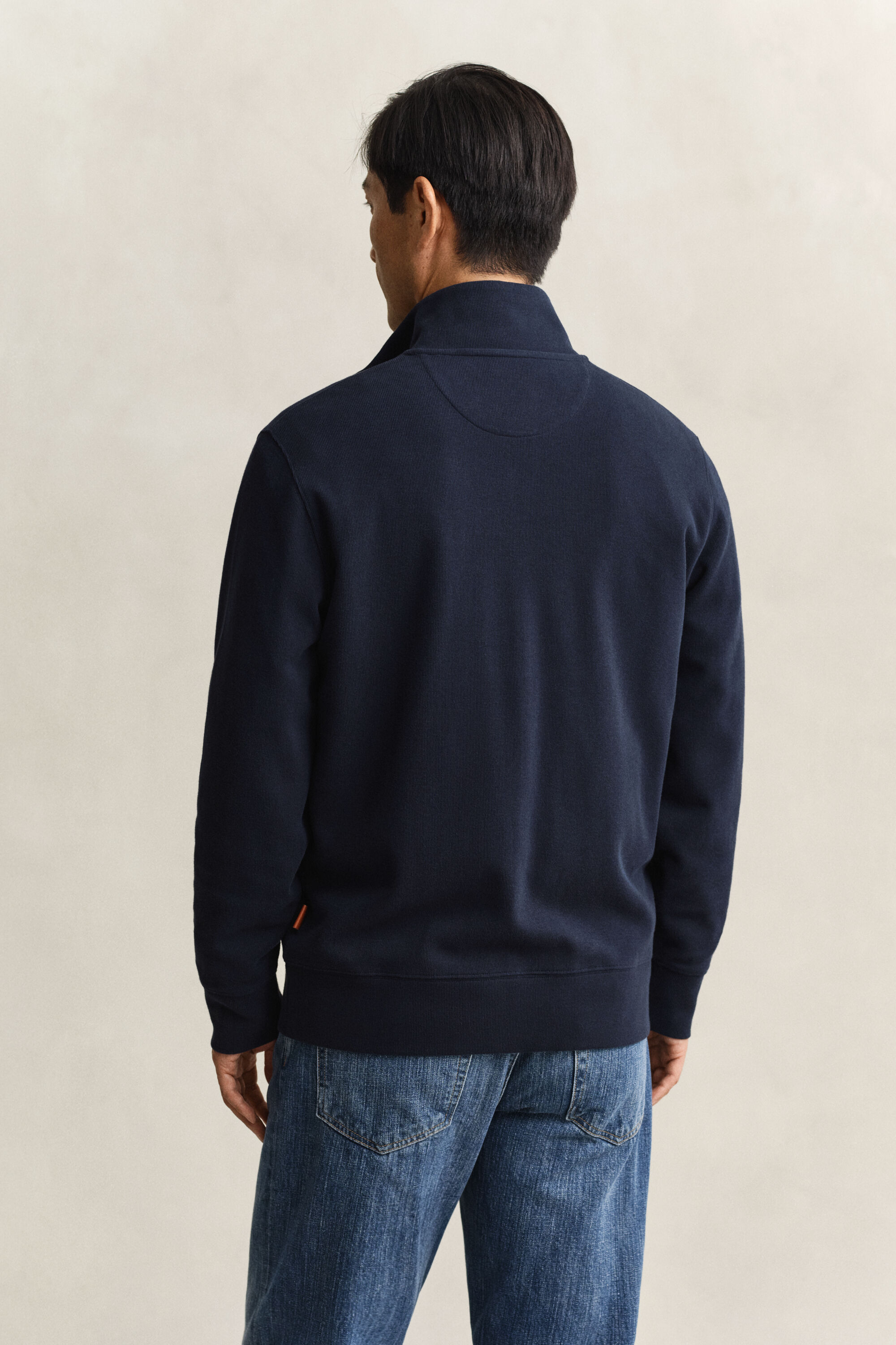 Sacker Rib sweatshirt met ritssluiting