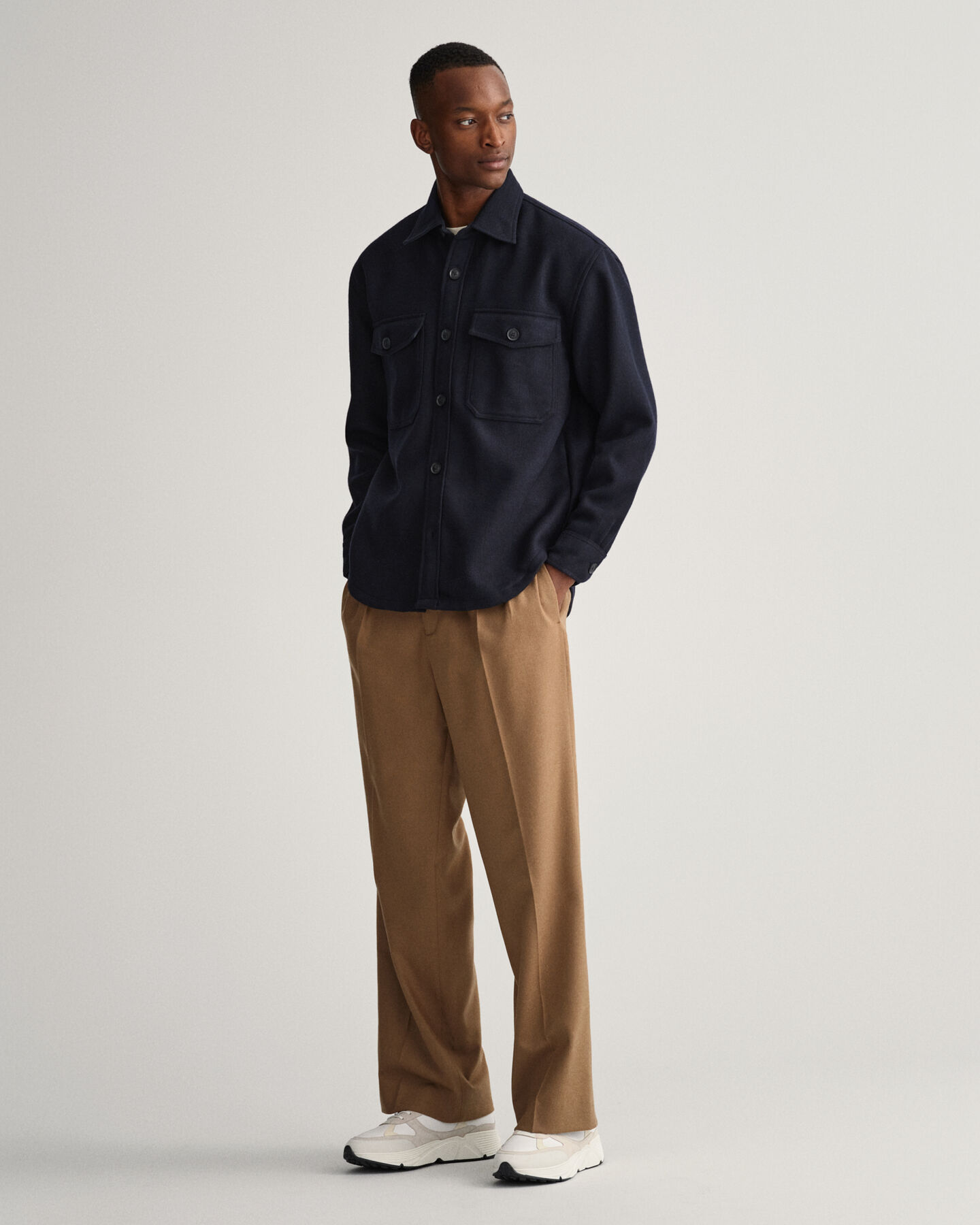 Overshirt van wolmix